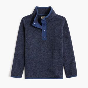 Crewcuts Boys' fleece half-snap in marled navy size medium